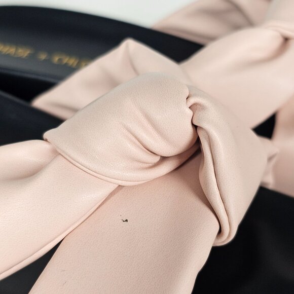 Chase And Chloe Camille-1 Nude Bow Slide‎ Sandals Puffy Knot Women 10 - Picture 9 of 16